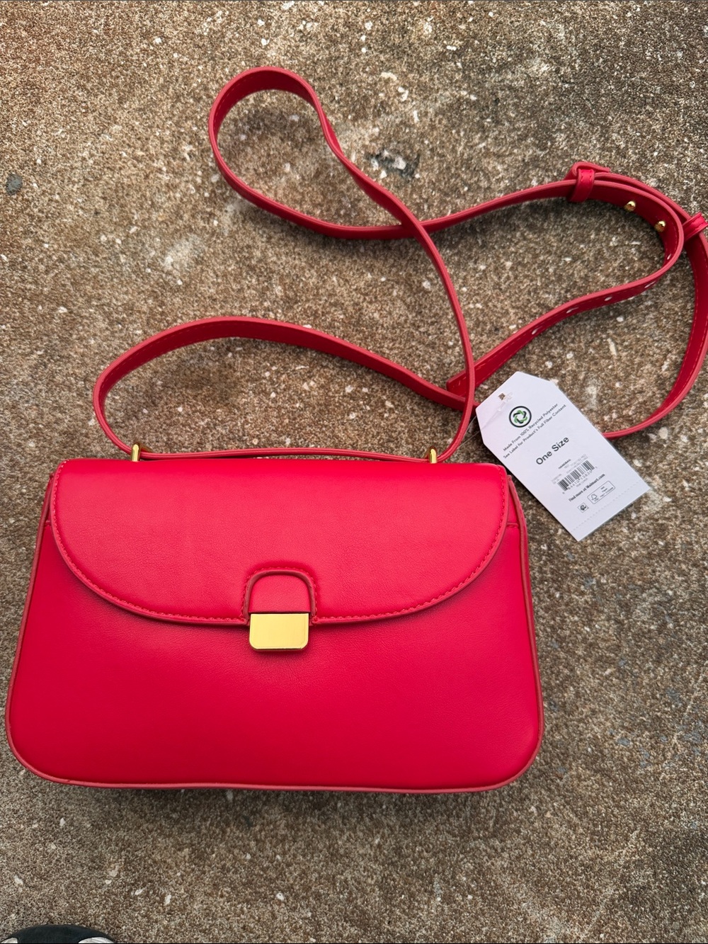 Time and Tru Women's Red Crossbody Bag with Gold Accent. NWT